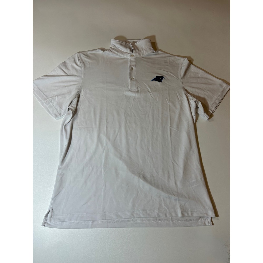 Vineyard Vines Polo Shirt Mens XL White Excellent Carolina Panthers NFL Golf